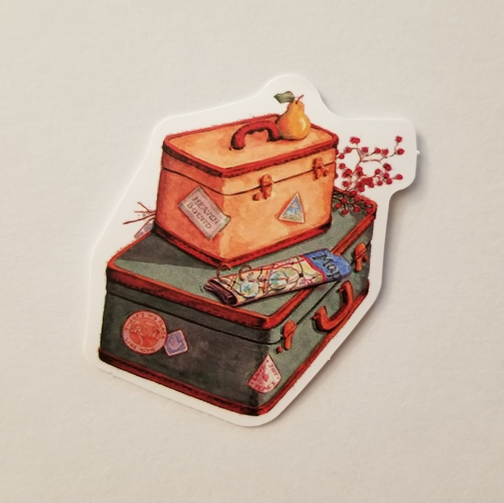 10/$10 Vintage Suitcases Sticker